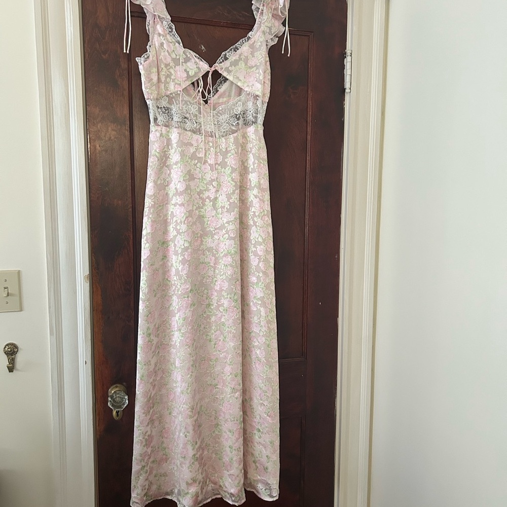 For Love And Lemons Fallen Roses romantic maxi dress